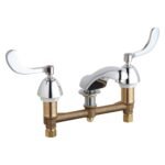 Chrome Bathroom Faucet, 8" Mount
