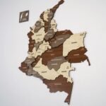 Wooden Colombia Map Decor - Image 2
