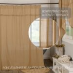 Burlap Natural Shower Curtain - Image 3