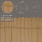 Burlap Natural Shower Curtain - Image 5