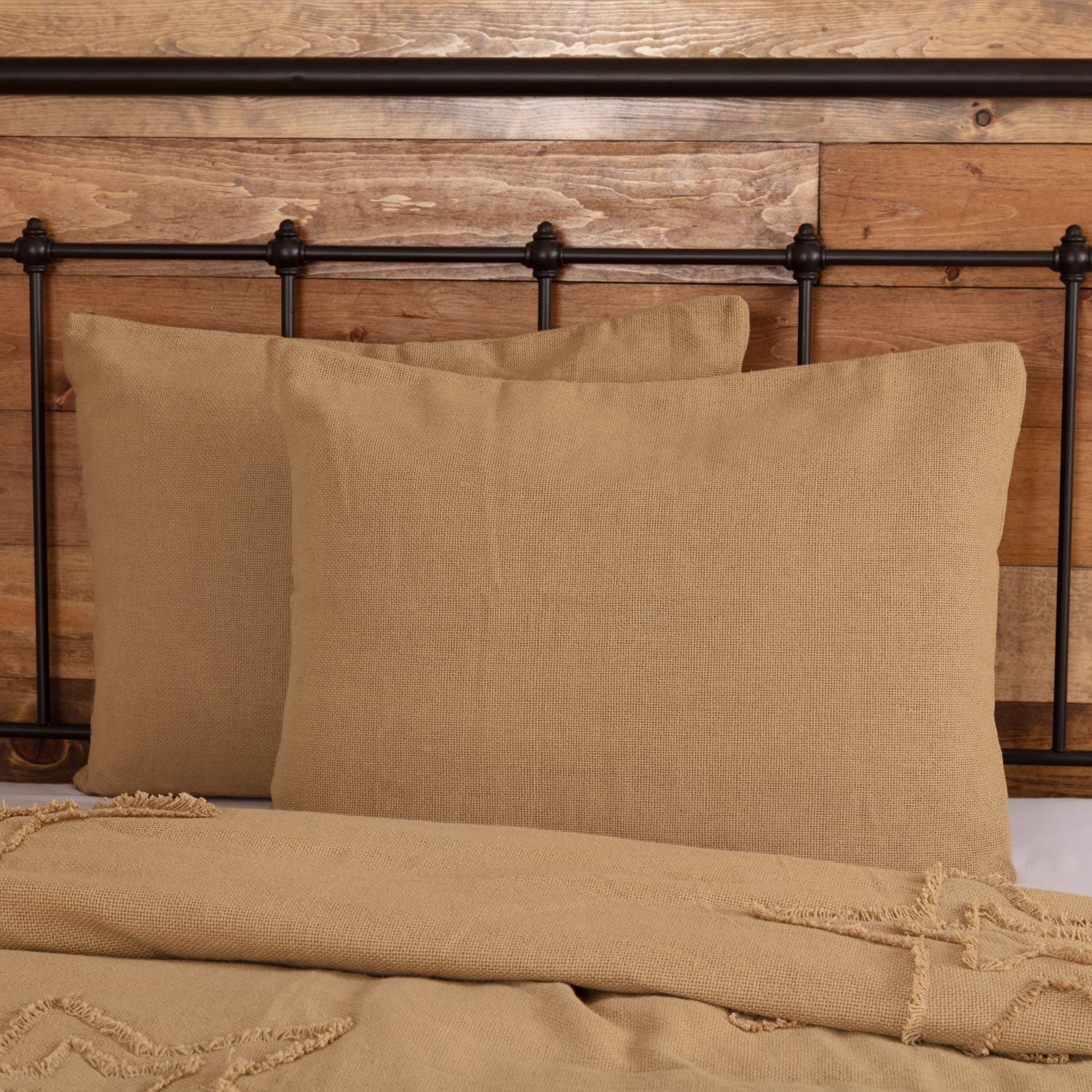 8118rro9ADL.jpg Natural Cotton Burlap Standard Sham - Image 1