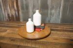 Rustic Cherry Wood Lazy Susan - Image 2