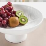 VHC Ribbed White Fruit Bowl - Image 3