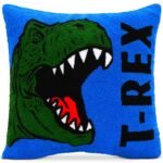 iscream T-Rex Chenille Pillow
