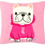 iscream French Bulldog Chenille Pillow