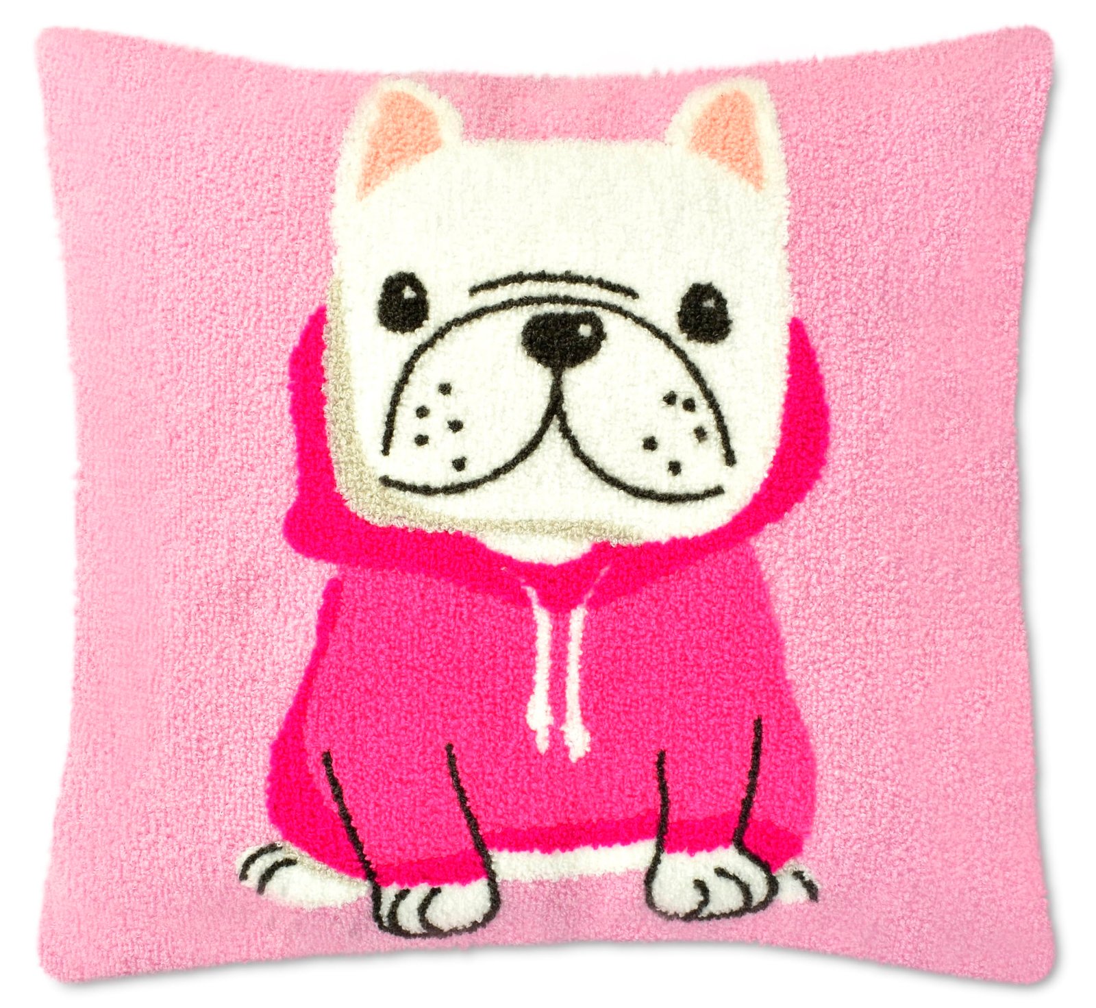 91BiYMSXOCL.jpg iscream French Bulldog Chenille Pillow - Image 1