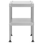 vidaXL Galvanised Steel Prep Table - Image 5