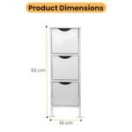 Slim 3-Drawer MDF Storage Cabinet - Image 3