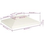 vidaXL Gazebo Replacement Top Cover 3x4m - Image 2