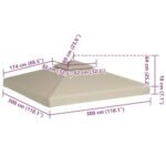 vidaXL Gazebo Top Cover Replacement - Image 2