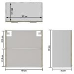 vidaXL Hanging Glass Kitchen Cabinet - Image 3