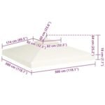 vidaXL Gazebo Replacement Top - Image 2