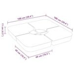 vidaXL 4-Piece 100kg Parasol Base - Image 3