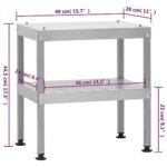 vidaXL Galvanised Steel Prep Table - Image 6