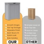 Wooden Laundry Hamper Storage Chest - Image 9