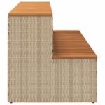 vidaXL Rattan Acacia Hot Tub Step - Image 5