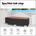vidaXL PE Rattan Eucalyptus Spa Step - Image 5