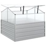 vidaXL Metal Raised Bed Greenhouse - Image 7
