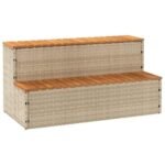 vidaXL Rattan Acacia Hot Tub Step