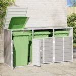 vidaXL Triple Wheelie Bin Storage - Image 4