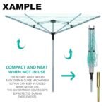 WALGREEN 50m Rotary Washing Line 4-Arm - Image 3