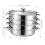 DOITOOL 28cm 4-Tier Steam Pot - Image 2
