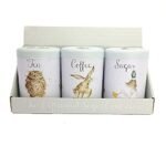 Wrendale Tea Coffee Sugar Canisters