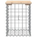 vidaXL Gabion Pinewood Garden Bench - Image 5