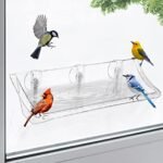 AnBaiMei Window Bird Feeder Bath