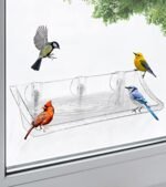 AnBaiMei Window Bird Feeder Bath