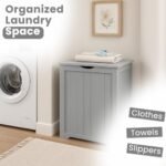 Wooden Laundry Hamper Storage Chest - Image 6