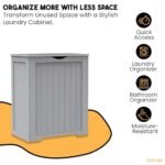 Wooden Laundry Hamper Storage Chest - Image 4
