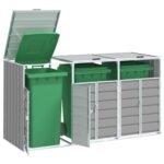 vidaXL Triple Wheelie Bin Storage - Image 2