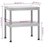 vidaXL Galvanised Steel Prep Table - Image 2