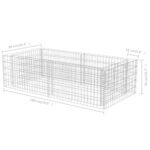 vidaXL Gabion Galvanised Steel Planter - Image 3