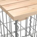 vidaXL Gabion Pinewood Garden Bench - Image 4