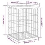 vidaXL Gabion Pinewood Garden Bench - Image 3