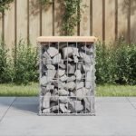 vidaXL Gabion Pinewood Garden Bench - Image 2