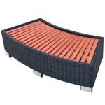 vidaXL PE Rattan Eucalyptus Spa Step