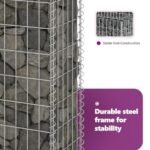 vidaXL Galvanised Gabion 100x100x30cm - Image 7