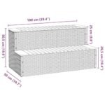 vidaXL Rattan Acacia Hot Tub Step - Image 3
